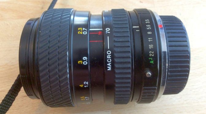 Tokina K-mount lens with Ricoh 'pin'