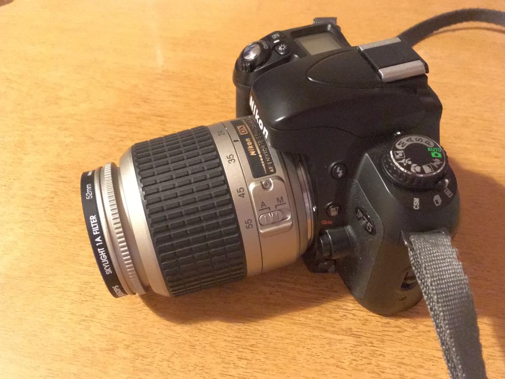 Nikon F75 with Nikkor DX AF-S 18-55mm 3.5-5.6G ED lens