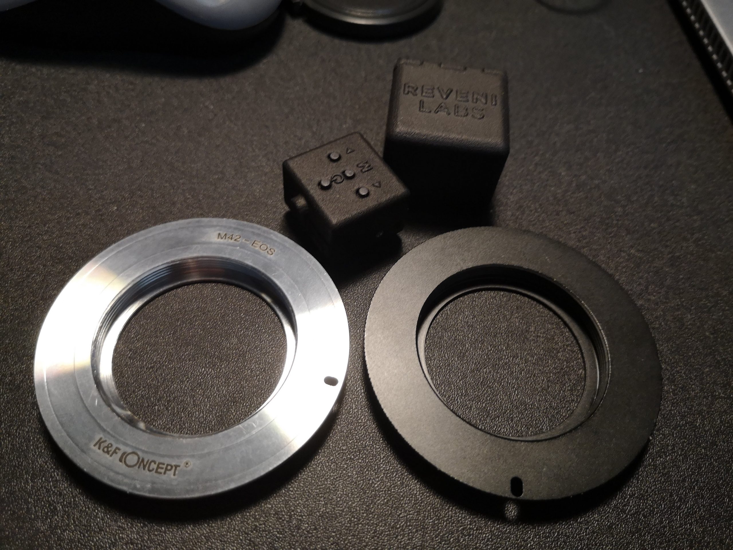 K&F Concept (l)  v generic (r) M42- EF adaptor. So yes the EF-M gets an apology of sorts