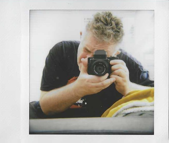 Reflected selfie. Nons SL660/ Instax SQ. 2022