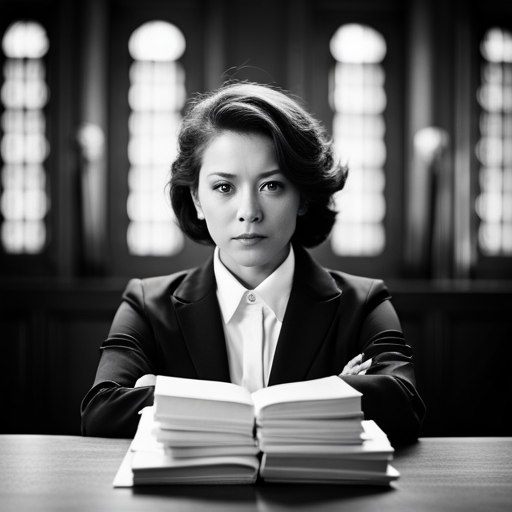 Female Lawyer created in Stable diffusion.
