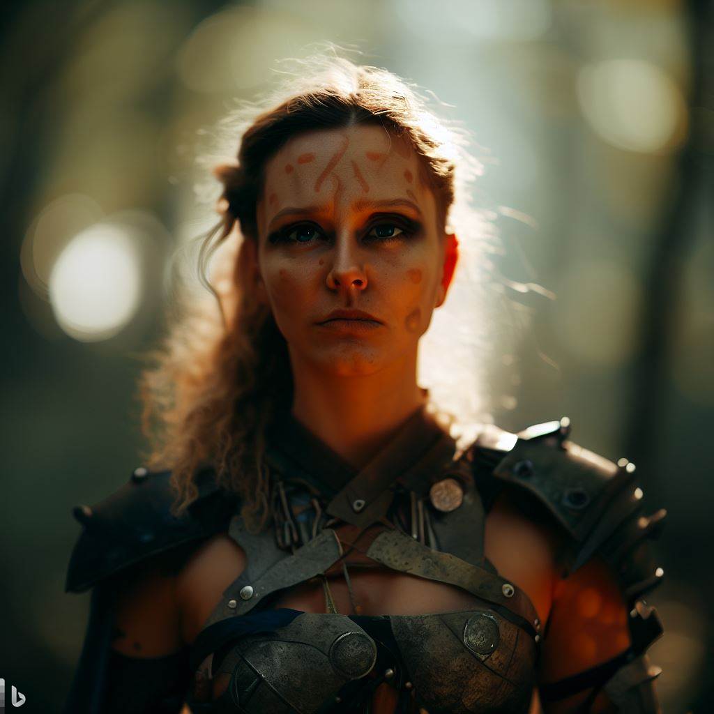 AI Generated image of a female warrior