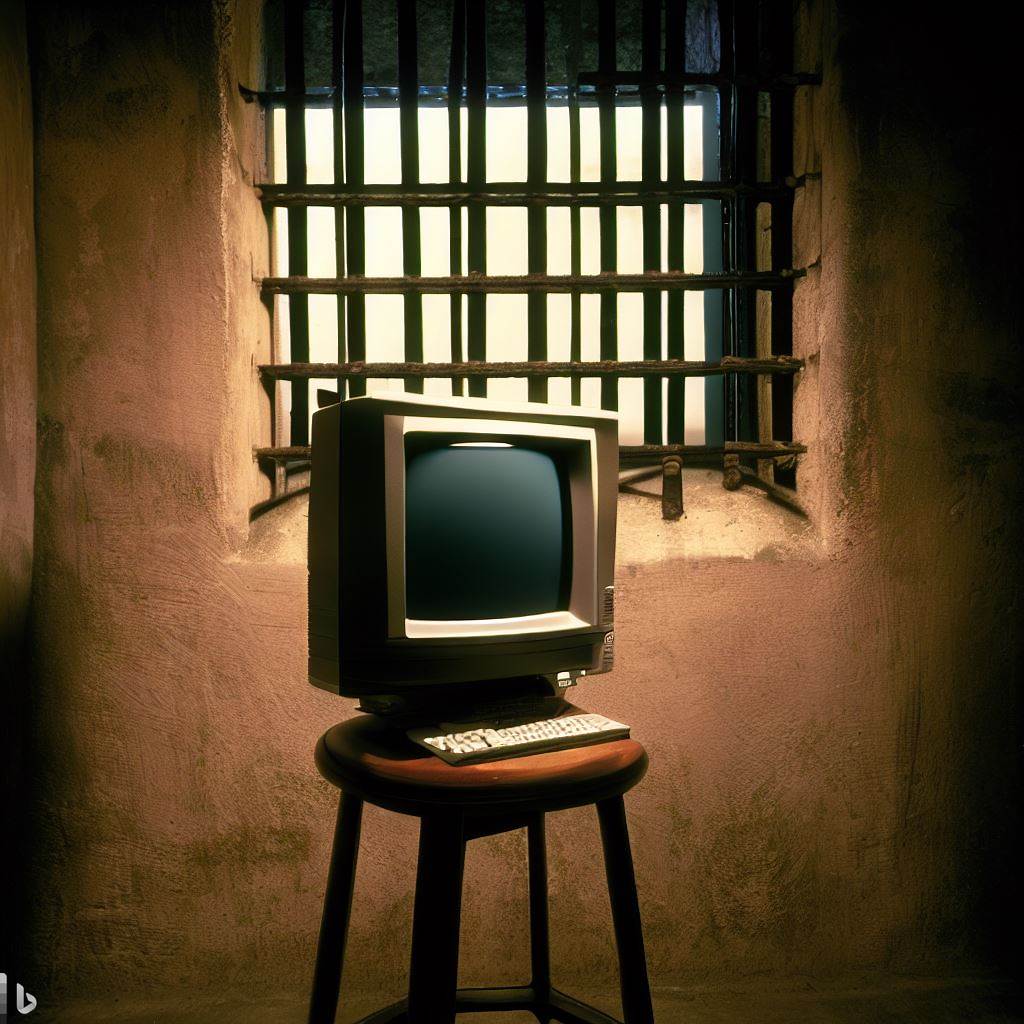 Computer in a prison cell