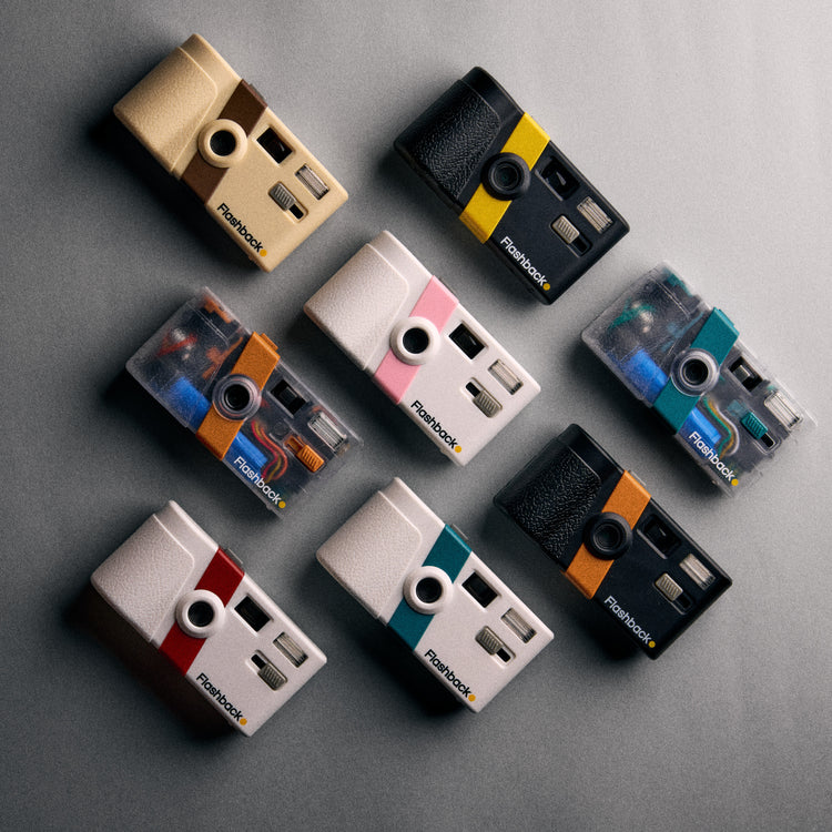 Promo shot of all the current Flashback ONE35 V2 colour choices